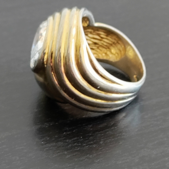 Vintage 14k G.E. ESPO Joseph Esposito Clear CZ size 6.6 - Picture 8 of 13